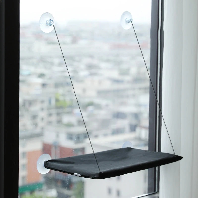 Window-Mounted Cat Hammock with Suction Cup Mount