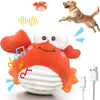 Interactive Crab Plush Toy with Motion-Activated Ball for Dogs