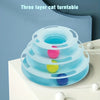 Three Layer Interactive Cat Toy Tower with Colorful Balls