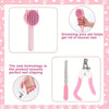 Haustier-Grooming-Set mit rosa Bürste und Nagelscheren