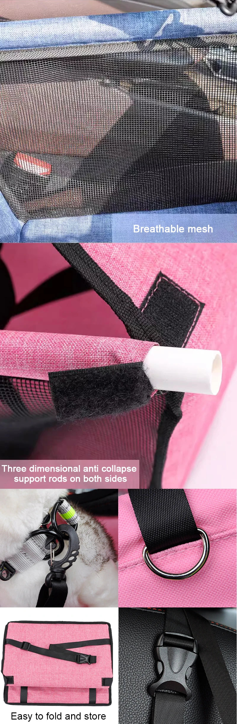 مخدة مقعد السيارة للحيوانات الأليفة قابلة للإزالة والغسل