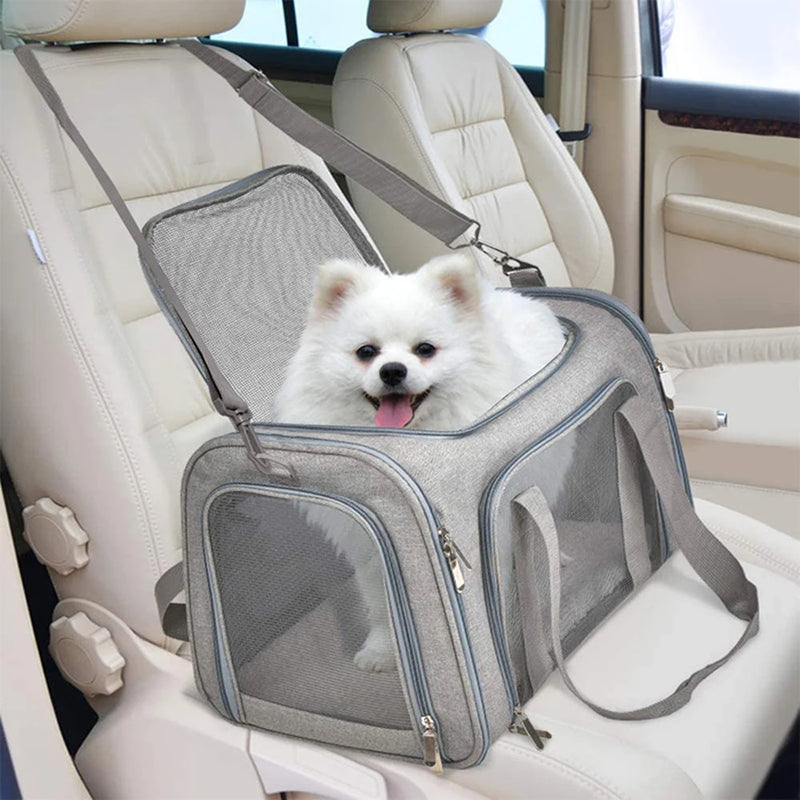 Transporteur pour animaux de compagnie souple et pliable pour chats & petits chiens