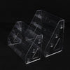 Clear Acrylic Display Stand with Slanted Tiers for Business Cards, Brochures & Cosmetics