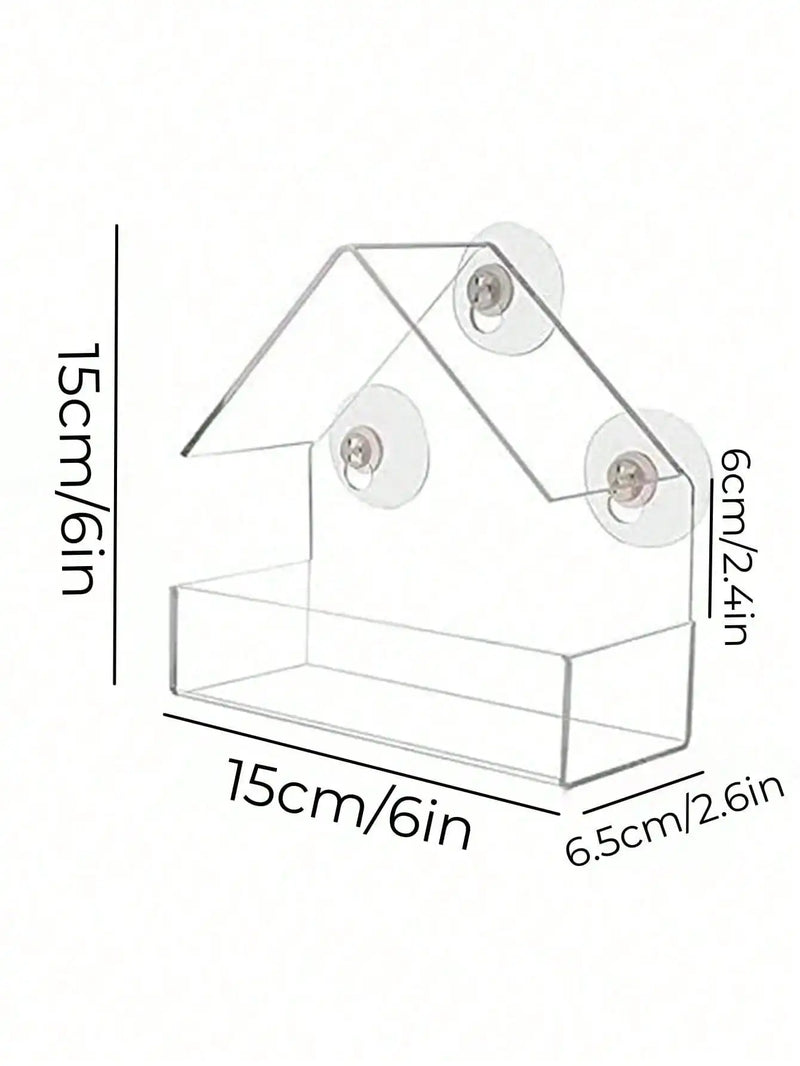 Acrylic Window Bird Feeder with Suction Cup