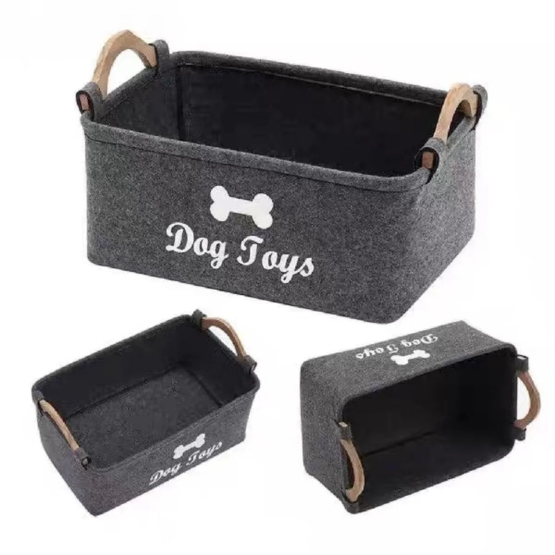 Felt Pet Toy Storage Basket