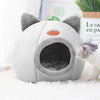 Cat Head-Shaped Cozy Cave Bed for Small to Medium Pets