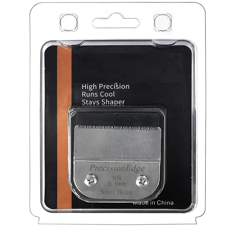 A package containing a High Precision Runs Cool Stavs Shaper PrecisionEdge SS steel blade for pet clipping.