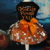 Spooky Pet Princess Costume with Skull Print and Tulle Skirt