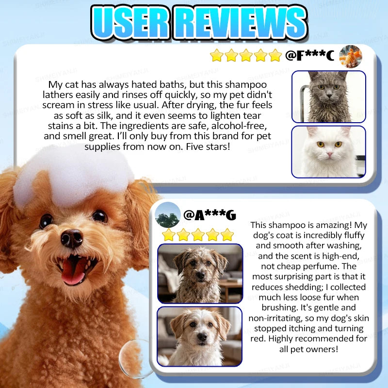 Gentle Hypoallergenic Shampoo & Conditioner Set for Dogs and Cats