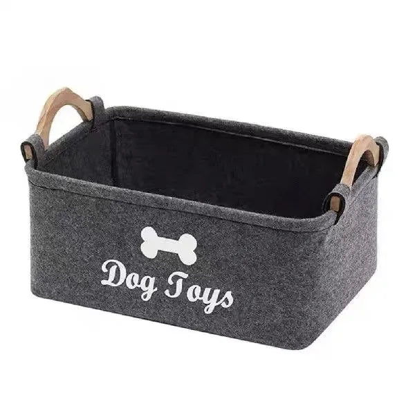 Felt Pet Toy Storage Basket