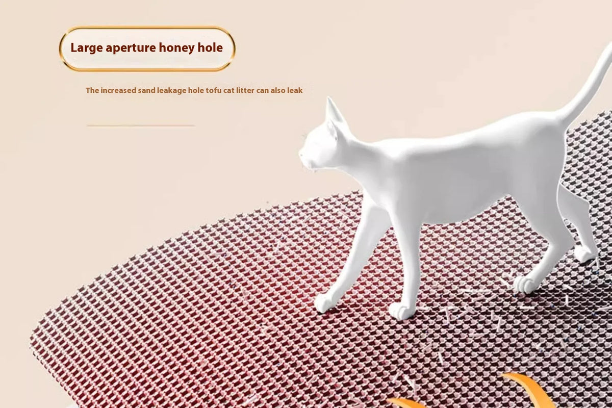 Heavy Duty Waterproof Cat Litter Mat with Non-Slip Base