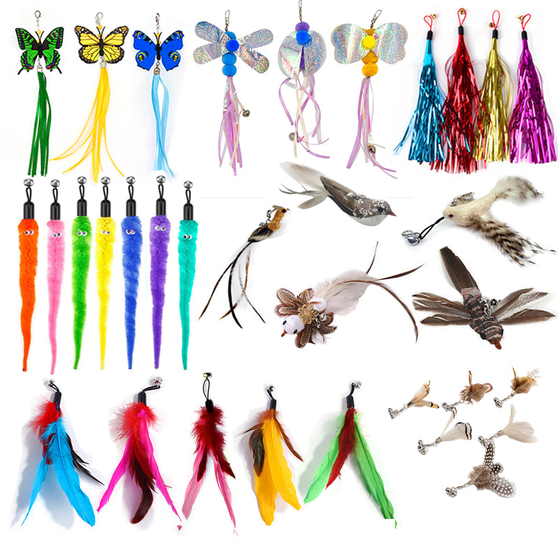 Interactive Cat Feather Toy with Bell