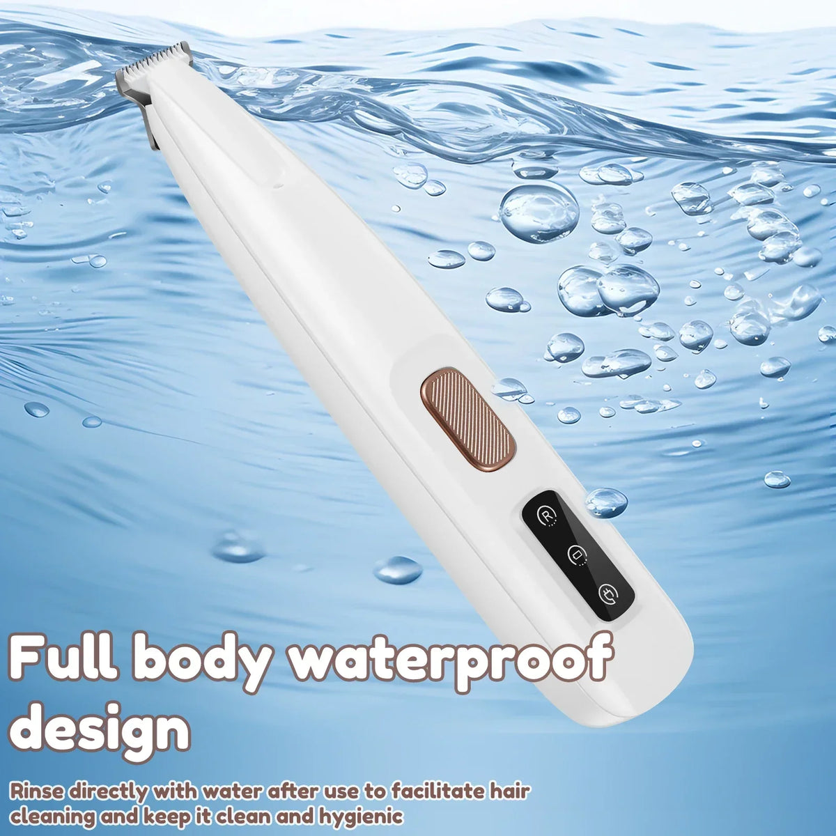 Cordless Waterproof Dog Paw Trimmer with LED Light