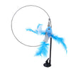 Interactive Feather Cat Teaser Wand with Suction Cup Base