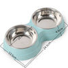 Double Dog Bowl Set with Anti-Slip Silicone Mat