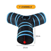 Tunnel pliable pour animaux avec balles suspendues