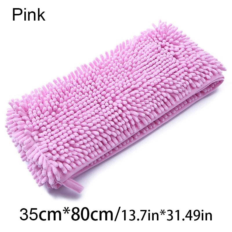 Ultra-Absorbent Chenille Pet Bath Towel with Massage Effect