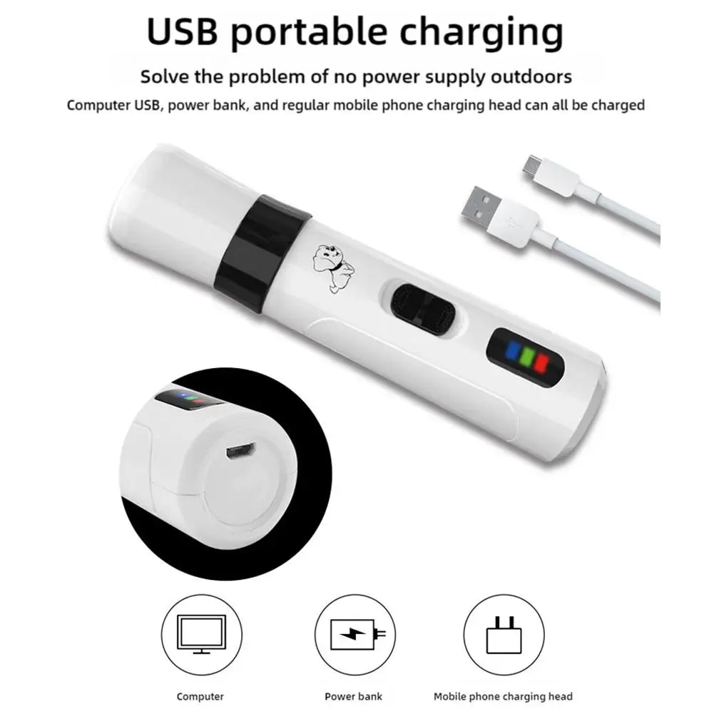Quiet Rechargeable Electric Nail Grinder for Dogs and Cats