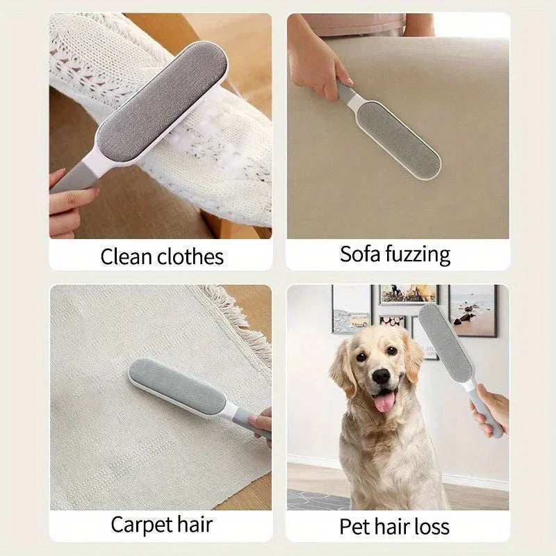 Brosse à poils pour enlever les poils d'animaux, utilisée pour nettoyer vêtements, canapés et tapis.