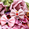 Pearl Puppy Bows with Rubber Bands for Small Dogs and Cats
