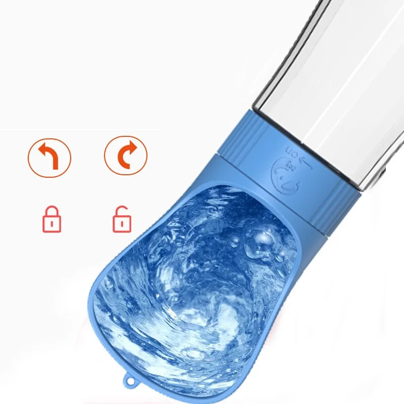 Tragbare 2-in-1 Haustier-Wasserflasche mit Schale