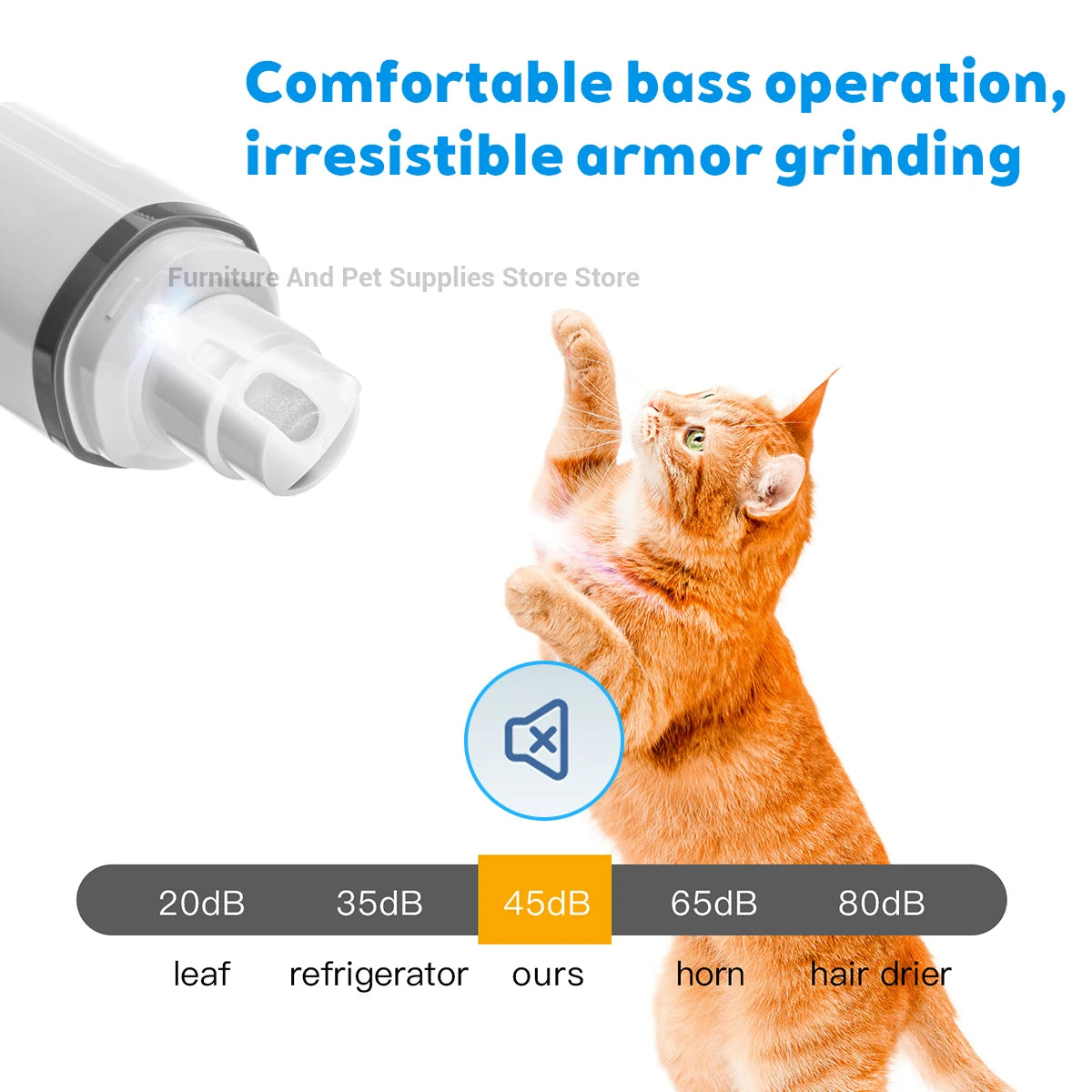 Rechargeable Pet Nail Grinder with LED Light
