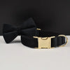 Personalisiertes Halsband, Geschirr & Leine Set mit abnehmbarem Fliegenknoten