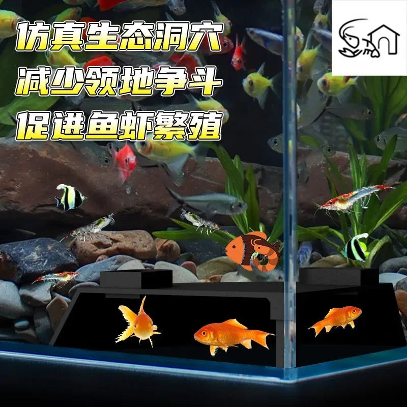 Underground Tunnel Aquarium Decor for Fish and Shrimp