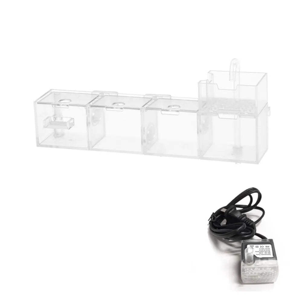 Three-in-One External Aquarium Filter with Oxygenation and Bio-Filtration