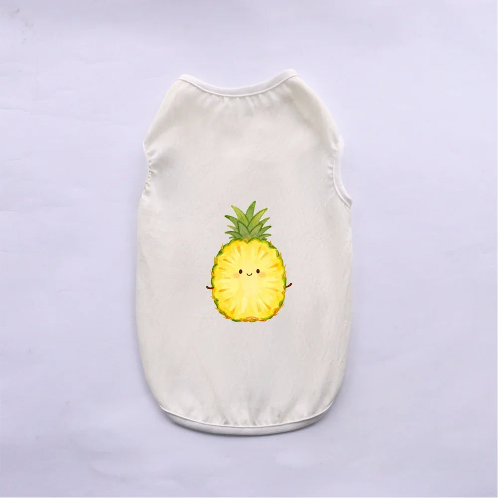 Breathable Fruit Print Pet Vest for Small Dogs and Cats