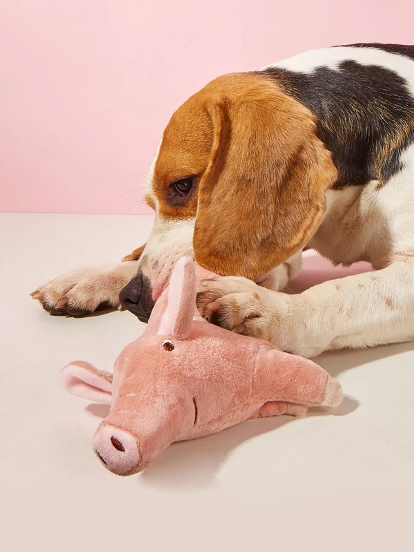 Jouet en peluche pour chien en forme de cochon