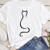Women Kawaii Cats Print Summer Cartoon T Shirt