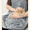 Plush Cat Carrier Apron with Cozy Sleeping Pocket for Small Pets