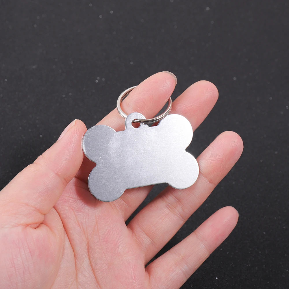 Personalized Bone-Shaped Dog Tag with Custom Engraving