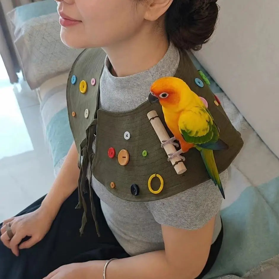 Bird Anti-Plucking Training Coat with Shoulder Support