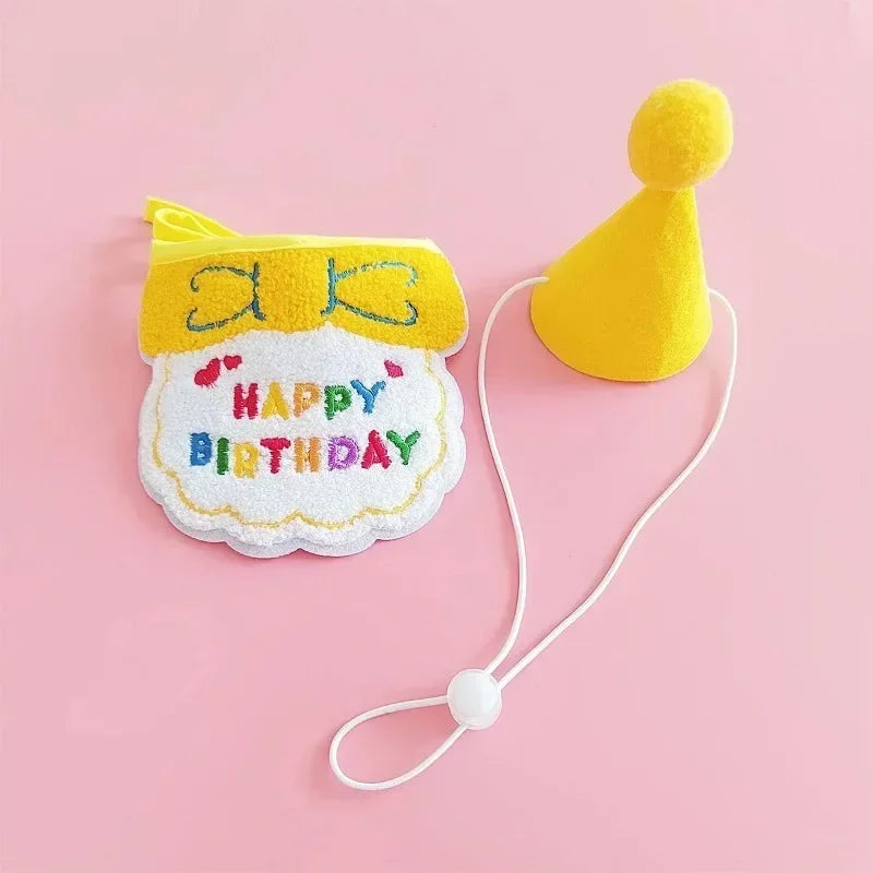 Conjunto de Bufanda y Sombrero para Fiesta de Cumpleaños de Mascota