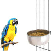 Stainless Steel Clamp-On Bird Feeder & Water Cup for Cages