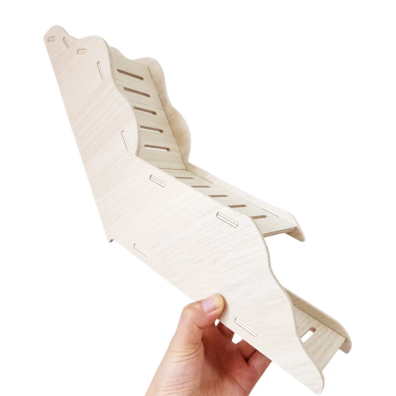 Hamster Wooden Hideout Cave with Peekaboo Design