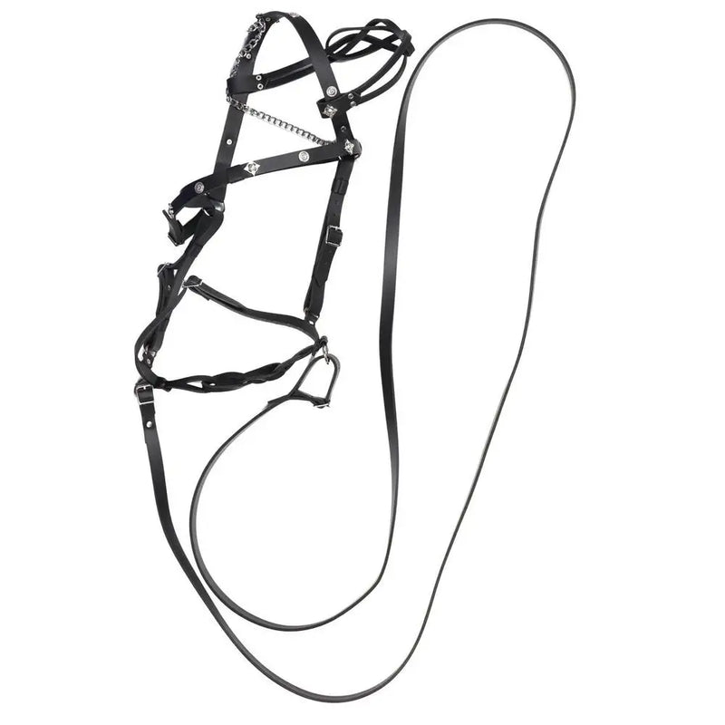 Mors en cuir PU ajustable pour cheval