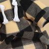 Plaid Fleece Pet Hoodie with Zipper Pocket