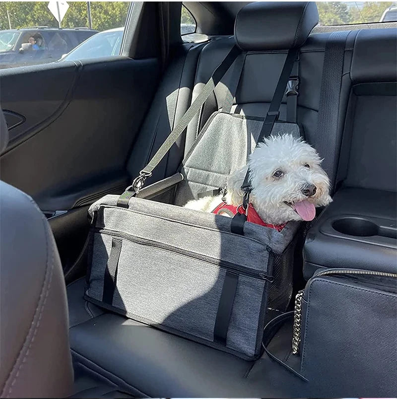 Siège Auto pour Animaux avec Pochette de Rangement