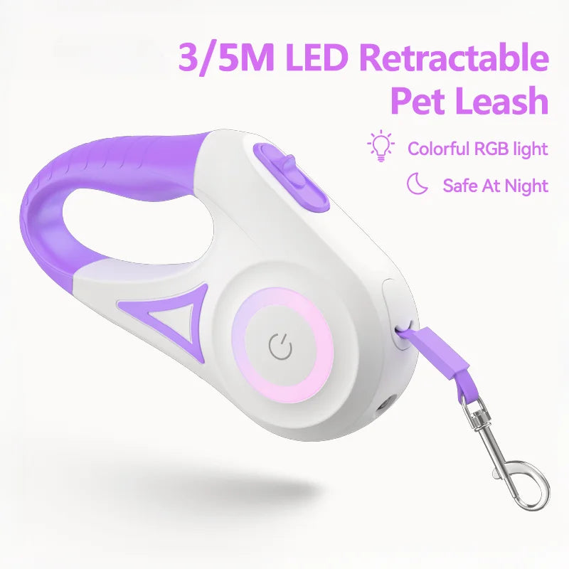Retractable Dog Leash with LED Light