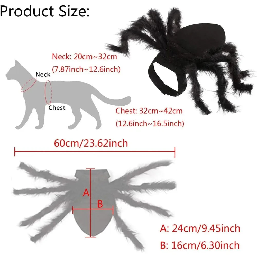 Halloween Spider Costume for Small Dogs and Cats