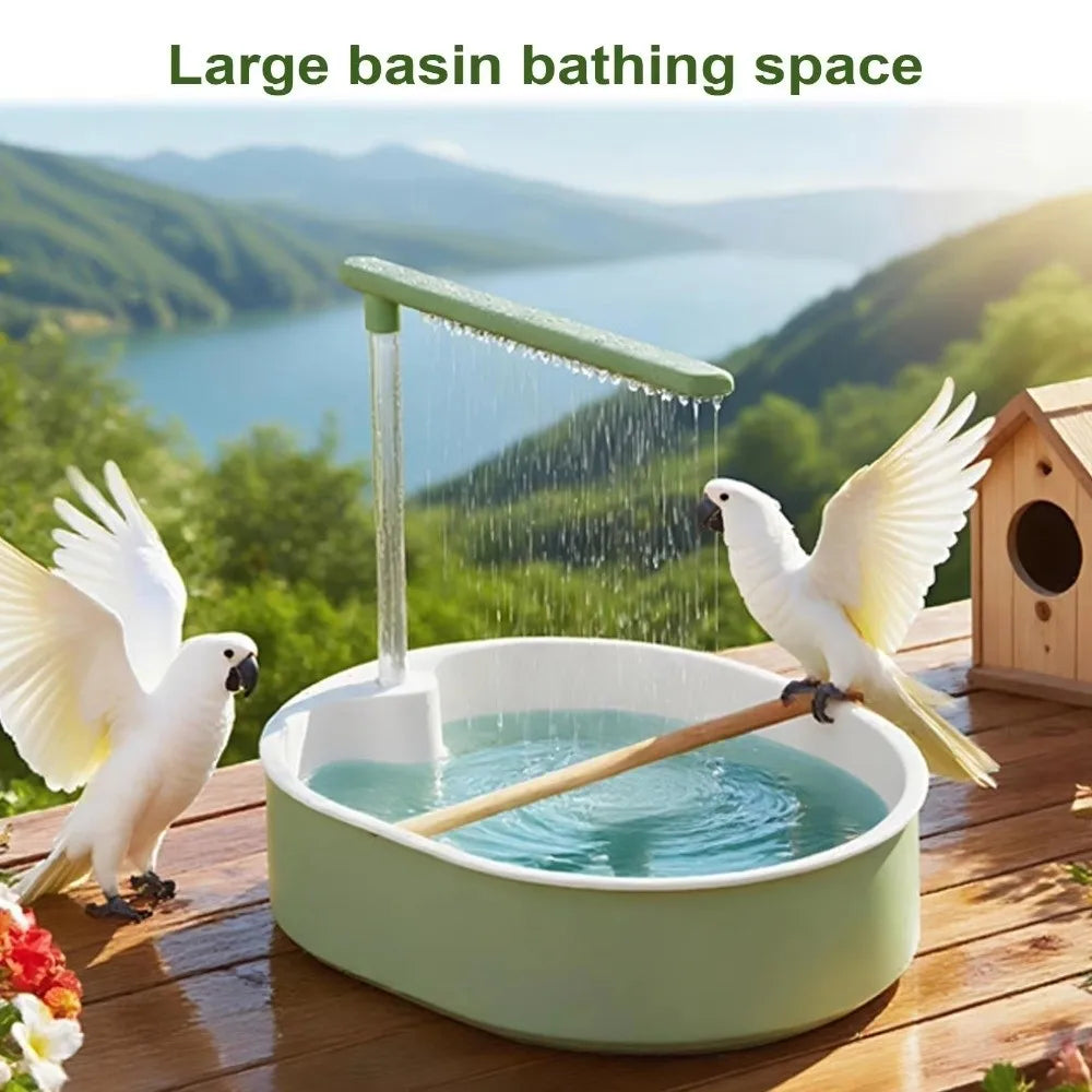 Automatic Circulating Bird Bath with Perch