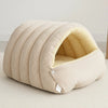 Cozy Plush Cat Cave Bed with Removable Washable Cover