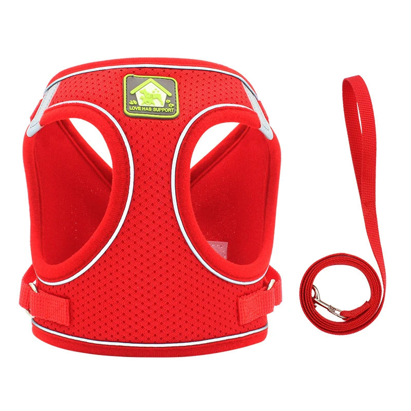 Adjustable Mesh Dog Harness Vest for Small and Medium Pets