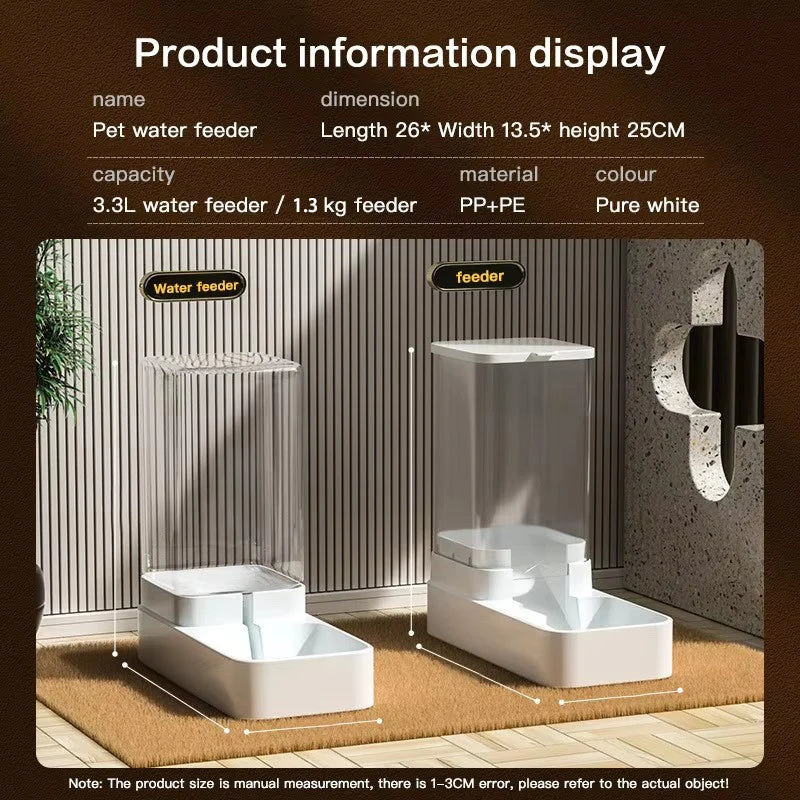Schwerkraft-Futter- & Wasserspender für Haustiere