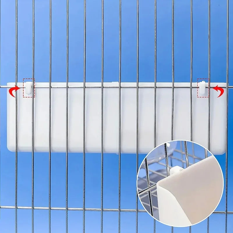 Doppelt-Gitter-Vogelfuttertrog mit Ständer