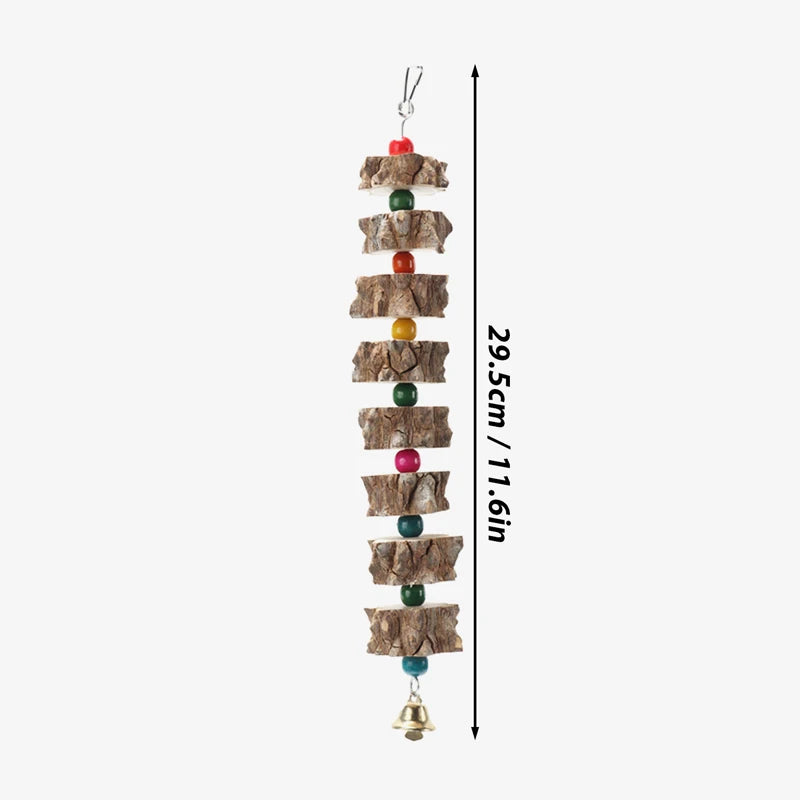 Juguete de Madera Natural para Perros Loro