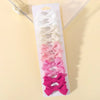 Cute Solid Ribbon Hair Bow Clips (Set of 10)